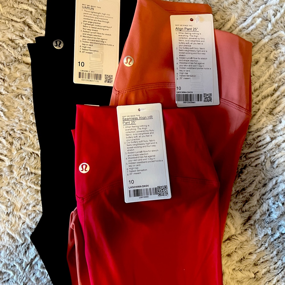 60.00 each!!! Black, soft, burnt, orange, and red. All brand new all size 10.